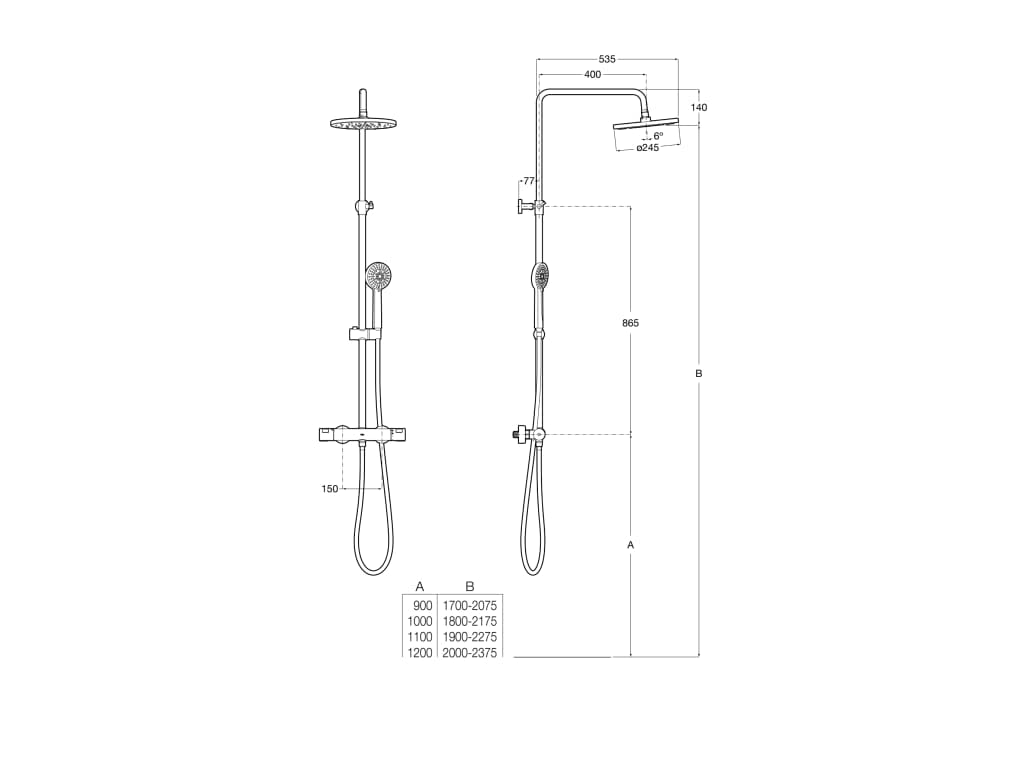 Roca,Victoria (col),PLUS - Columna de ducha termostática con altura regulable,,385mm x 73mm x 835mm,A5A2F18C00