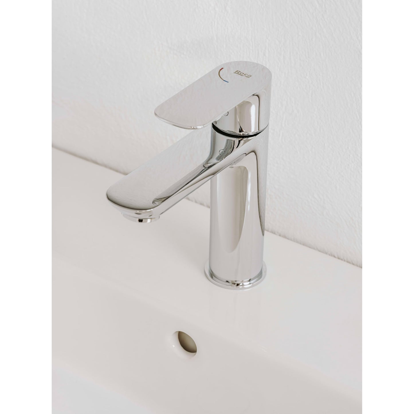Roca Cala - A5A326EC00 - Grifo de lavabo cuerpo liso, Cold Start, Cromado