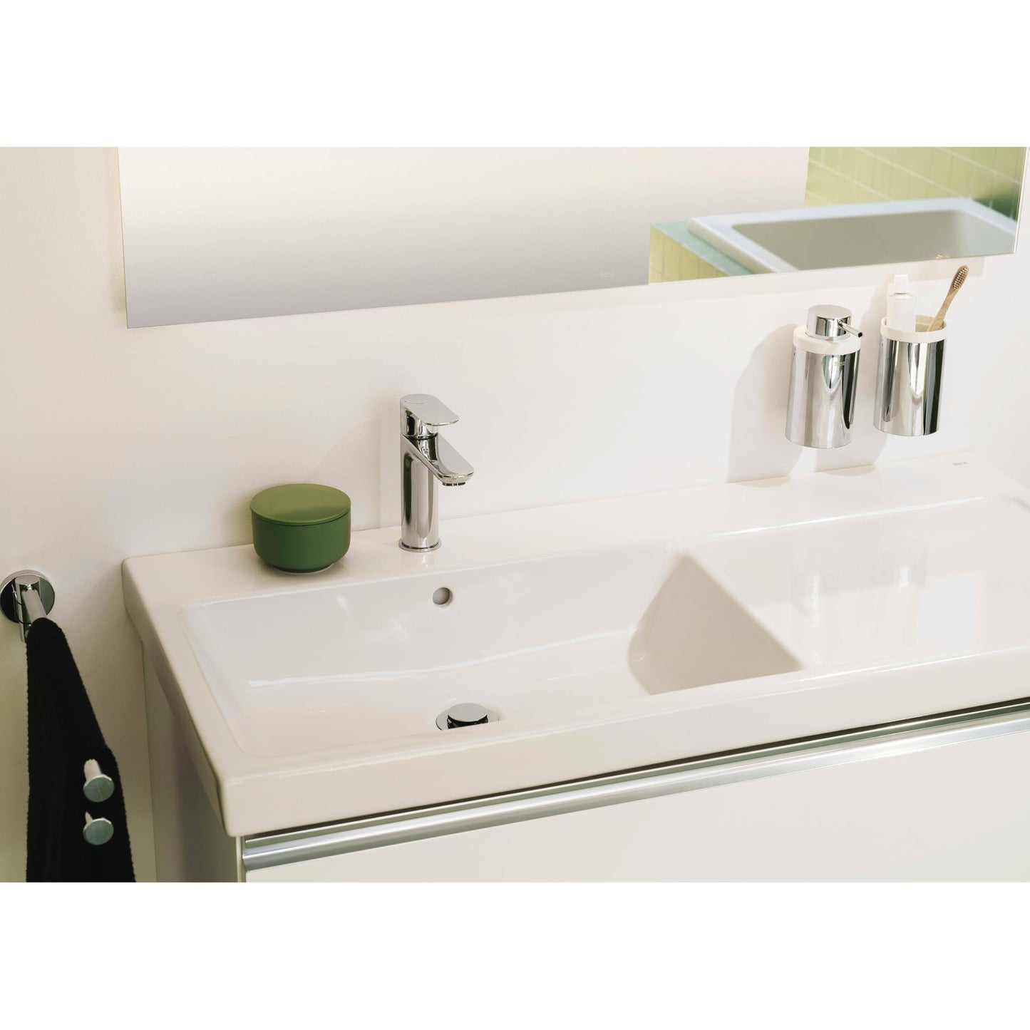 Roca Cala - A5A326EC00 - Grifo de lavabo cuerpo liso, Cold Start, Cromado