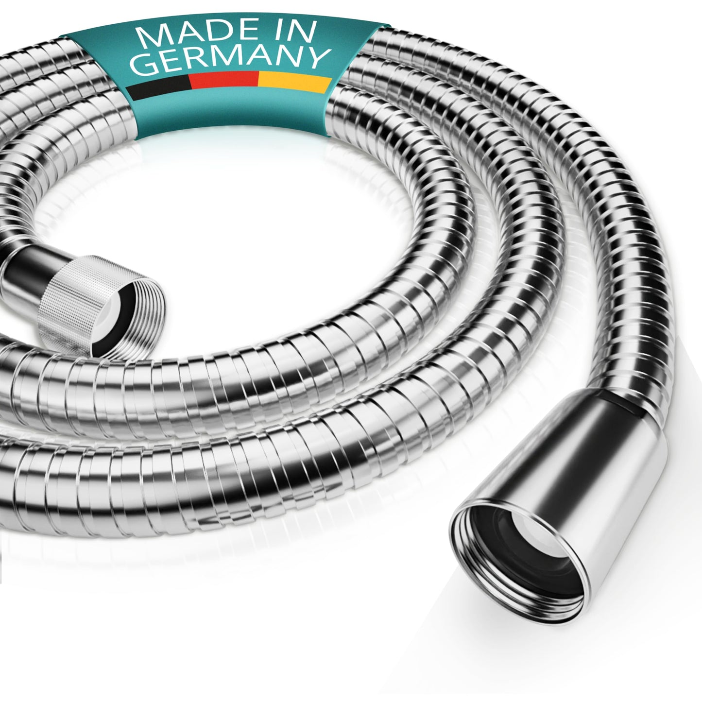 Engelbach® Manguera ducha 2m de acero inoxidable - Conexión estándar universal - Flexible, robusta y fácil instalación - Made in Germany