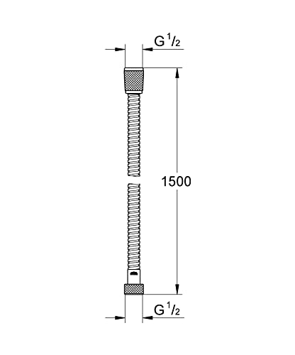 Grohe VitalioFlex QuickFix - Flexo de ducha, 1500mm, metal, ref 22108000