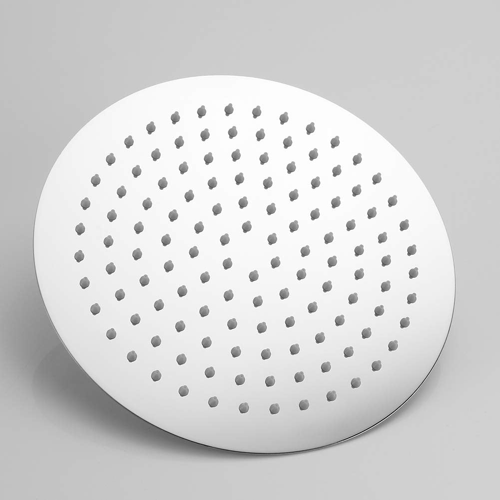 Ibergrif M20293 Rociador para Ducha Redondo, Alcachofa de Ducha de Acero Inoxidable, Plata, Diámetro de 20 cm
