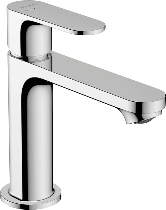 Hansgrohe Rebris S - 72520000 - Grifo para lavabo con cuerpo liso, 110 CoolStart, sin desagüe, Cromado