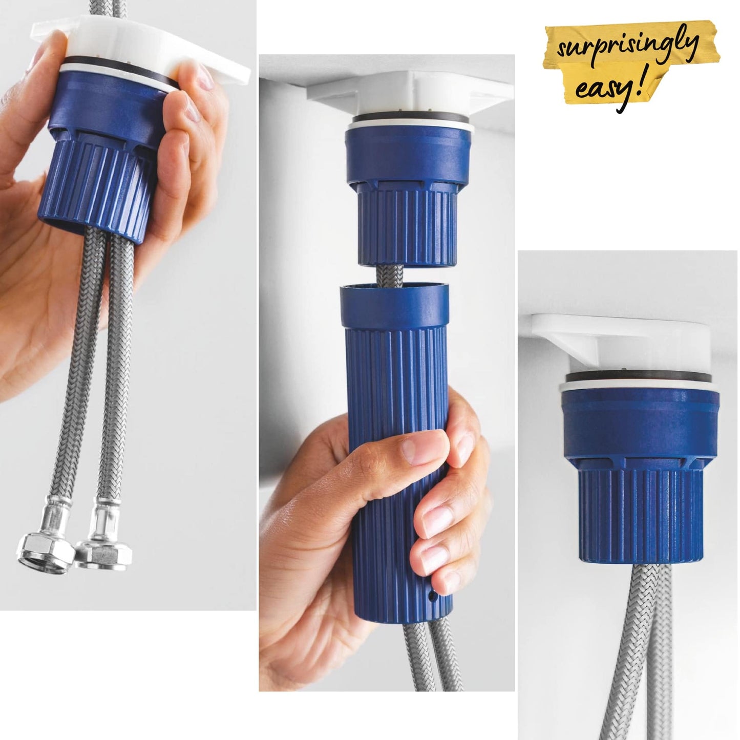 GROHE Minta, Grifo de cocina (caño alto extraíble, forma en L, compatible con kits filtración Blue (por separado), menor consumo de agua), cromo, 30601000