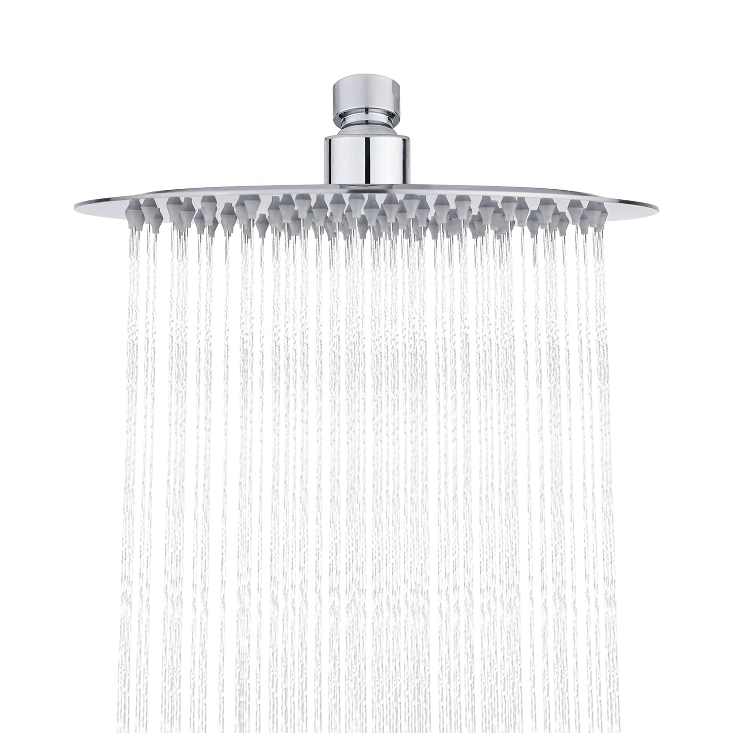 Ibergrif M20293 Rociador para Ducha Redondo, Alcachofa de Ducha de Acero Inoxidable, Plata, Diámetro de 20 cm