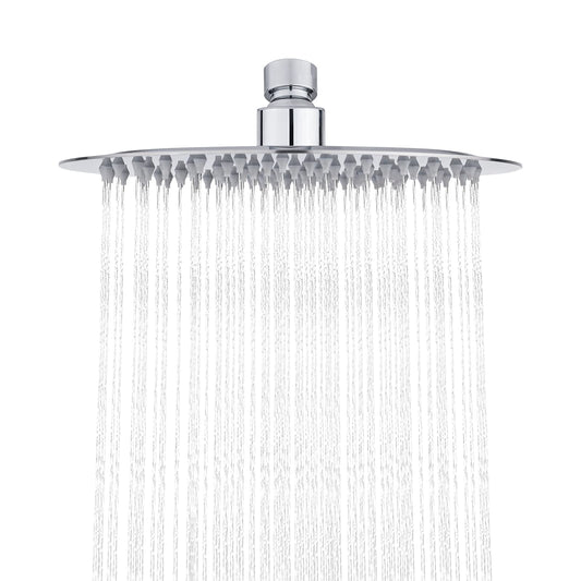 Ibergrif M20293 Rociador para Ducha Redondo, Alcachofa de Ducha de Acero Inoxidable, Plata, Diámetro de 20 cm
