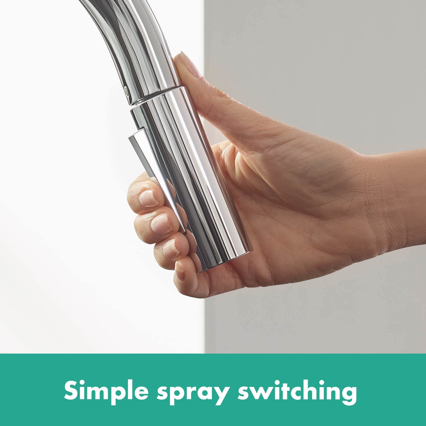 hansgrohe Focus M41 - grifo de cocina con ducha extraíble, 2 tipos de chorro, mezclador monomando cocina 240 mm, grifo cocina fregadero con caño giratorio, cromo, 31815000