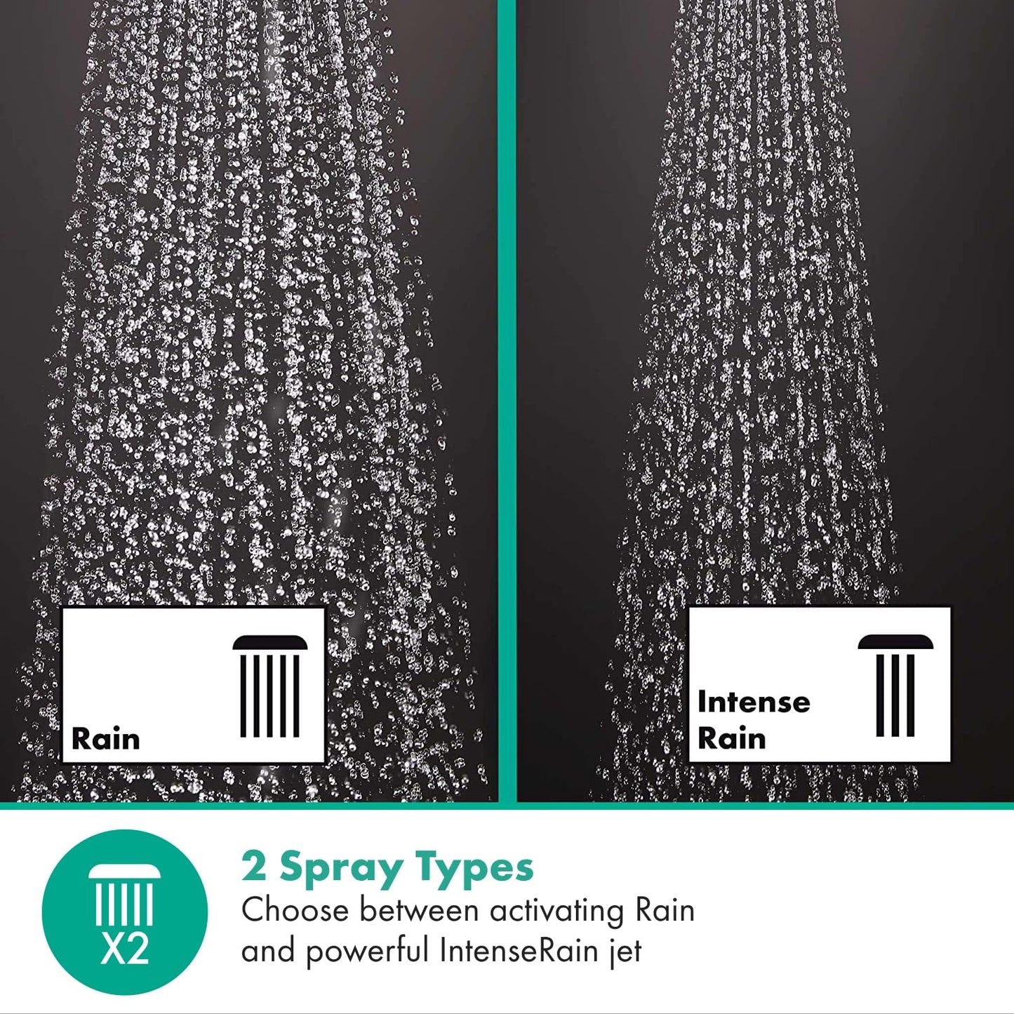 hansgrohe Vernis Blend - ducha de mano, alcachofa de ducha con 2 tipos de chorro, cabezal de ducha redondo (⌀ 100 mm), con sistema antical, cromo, 26270000