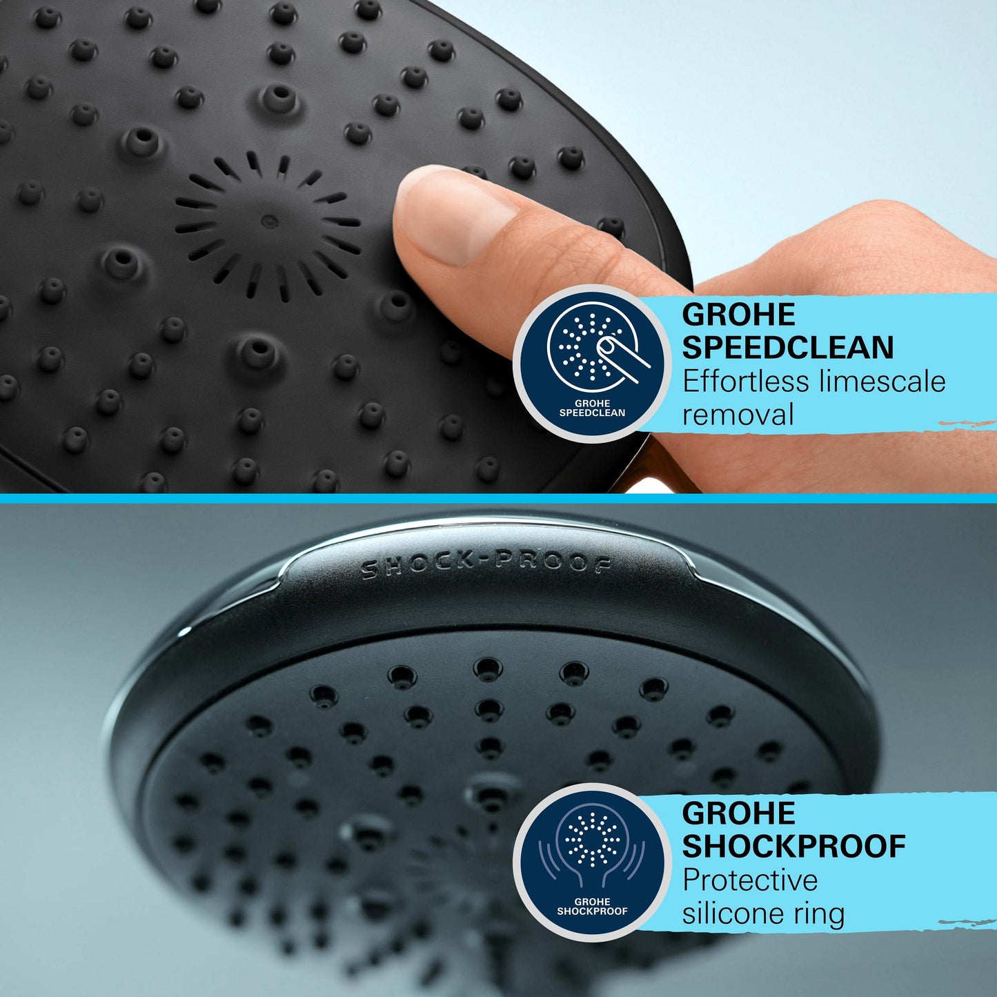 GROHE Vitalio Comfort 110 II Set de teleducha 2 tipos de chorro (lluvia, chorro), Cromo 26973001