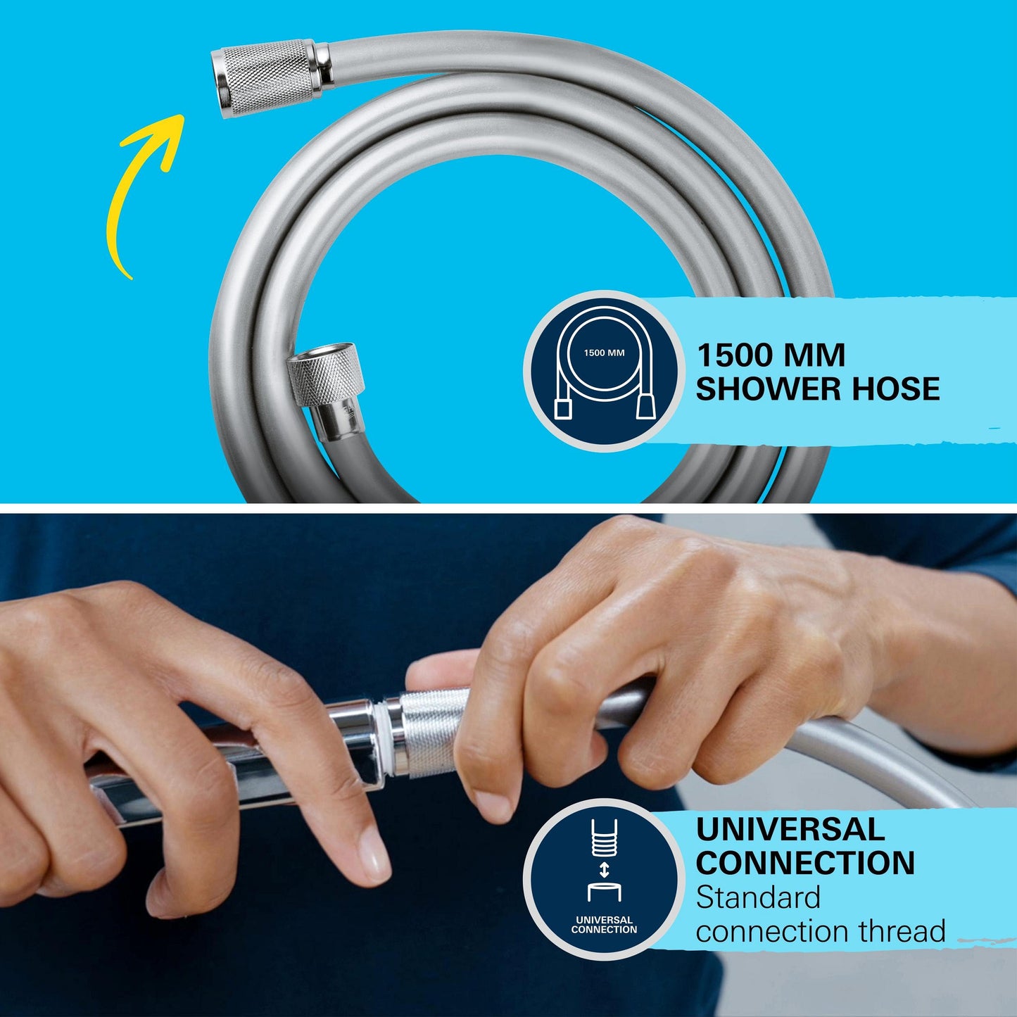 GROHE Vitalio Comfort 110 II Set de teleducha 2 tipos de chorro (lluvia, chorro), Cromo 26973001