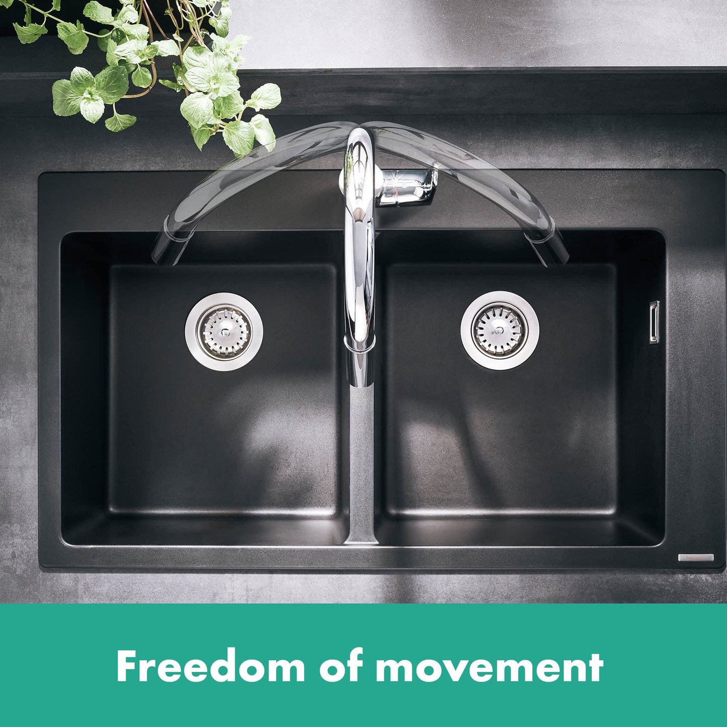 hansgrohe Focus M41 - grifo de cocina con ducha extraíble, 2 tipos de chorro, mezclador monomando cocina 240 mm, grifo cocina fregadero con caño giratorio, cromo, 31815000